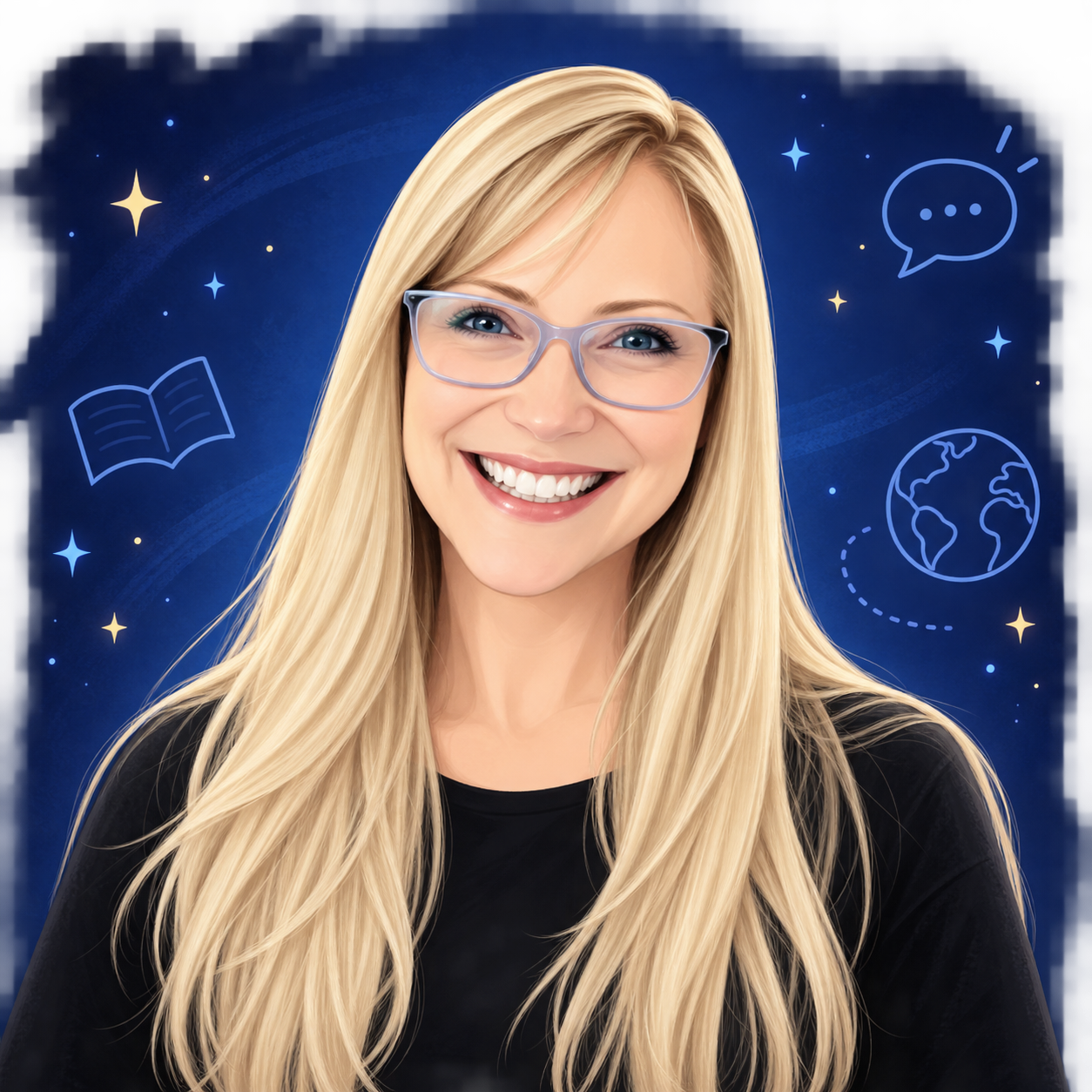 Ilustración de Grace sonriendo